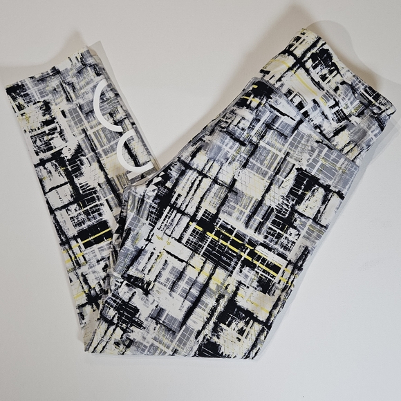 Calvin Klein Performance Leggings Womens Large Abstract Print Moisture Wicking‎ - Picture 1 of 8